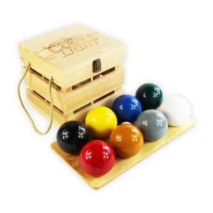 MRB Gym Resin Bocce Ball Set with Wooden Case