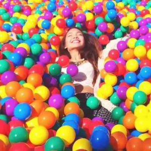 Macaron Ocean Balls Reusable Soft Plastic Inflatable Play Toy Crush Proof with No Sharp Edges for Residential Use Kids Play Pit