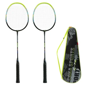 Macaron-colored Exercise Double Racket Adult Student Badminton Racket Lightweight Aluminum Shaft Eco-Friendly Modern Design