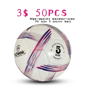 Machine Sewing Soccer Balls Sizes 3 4 5 Durable for Match and Training