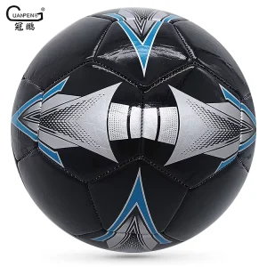 Machine Sewn Official Size 5 Black Soccer Ball