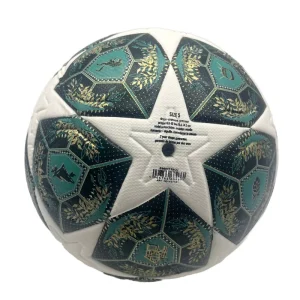 Machine Stitched White Size 5 PU Leather Football Soccer Ball for Adult Training and Indoor Outdoor Games