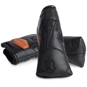 Magnetic Golf Putter Head Cover Custom Golf Club Covers Pu Leather Putter Blade Cover
