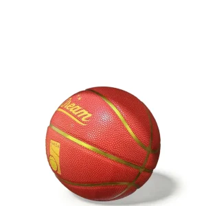 Manufacturer Custom Gold Edged Outlines Moisture Absorbing PU Leather 12 Panels Hygroscopic Basketball