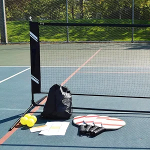 Manufacturer Direct Supply Heavy Duty Pickleball Court Net Indoor Gymnasium Fiberglass Support Weatherproof Mesh Training