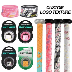 Manufacturer Multiple Designs High Performance Skin Anti Slip Bat Grip 1.1mm Thickness Softball Baseball Bat Grip Tape