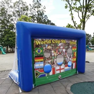 Manufacturer U Rides SP-218 Sport Soccer football Game Inflatable Soccer Goal Post Pitch PVC Material CE Certification