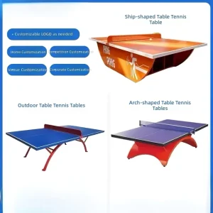 Manufacturers Foldable Sport Outdoor National Standard Table Tennis Tables Multi specification Arched Boat Design
