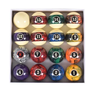 Marble Appearance 2-1/4″ 57.2mm Billiard Pool Ball Set