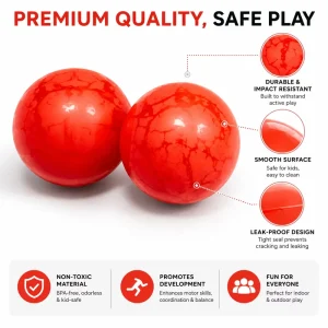Marble Pattern PVC Inflatable Water Ball BPA Free Durable Beach & Pool Toy Ball for Kids & Adults Outdoor Play