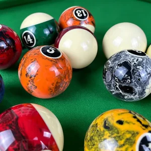 Marble Pattern Pool Ball Set 16 PCS Recycled Resin Billiard Snooker Balls Guangdong Origin Home Bar Pub Game