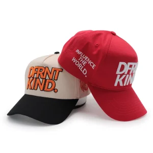 Men 3D Embroidered Sports 5 Panel Cotton Embroidery Logo Hats Custom Baseball Cap