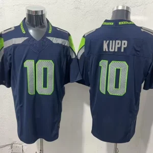 Mens 3 Generation Seattle Blue American Size Breathable Quick-drying American Football Team Short Sleeve Jerseys