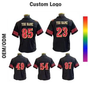 Men’s Rugby Jersey Embroidered Design New Season 32 Teams America Football Jersey Short Sleeve for Youth Men Women