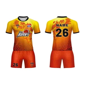Men’s Rugby League Uniform 100% Polyester Full Sublimation Print Breathable Quick Dry Eco Friendly Custom Rugby Jerseys