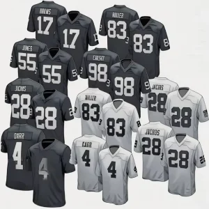 Men’s Youth Women Las Vegas #2 Jeanty #98 Cro sby #89 Brock Bowers #34 Bo Jackson and so on American Football Jersey