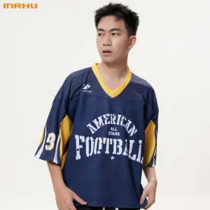 Mesh American Football Team Stitched Jersey Rugby Uniform with Factory Outlet