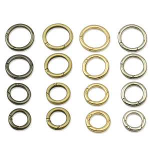 Metal Bag Hardware Accessory 16-38mm Flat O Ring Clasp for Handbag Purse Webbing Strap Bag Buckle Spring O Ring