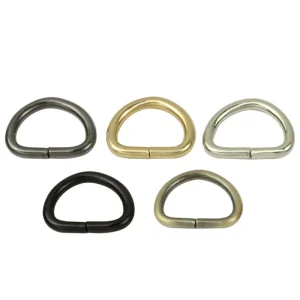 Metal Flat D Ring Buckle for Bag Accessories Dog Collar D ring Clips