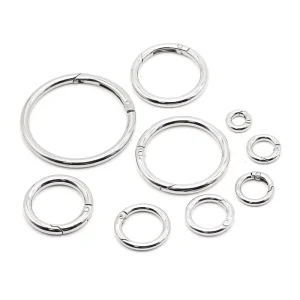 Metal Hardware Accessories Manufacturer Custom Waterproof and Durable Zinc Alloy O shaped Circle Buckle for Keychain Handbag