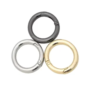 Metal O Spring Rings Open Mouth Round Key Ring for Bag Accessories
