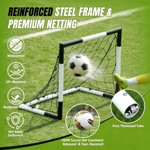 Metal Soccer Goal Heavy Duty Outdoor Soccer Goal for Backyard Training Small Soccer Goal for Practice