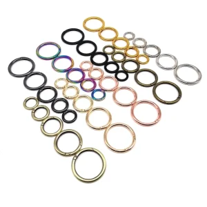 Metal Spring Gate O Ring Openable Leather Bag Handbag Belt Strap Buckle Keyring Luggage Pendant Dog Chain Snap Clasp Clip Hook
