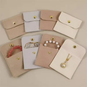Microfiber Mini Jewelry Bag Jewelry Packaging Fashion Earrings Necklace Jewelry Pouch Luxury Jewelry Case Accessories