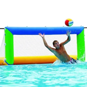 Mingrui Strong PVC Tarpaulin Waterproof Fire Resistant Customized Inflatable Water Polo Goal 2×1.5m for Sports Park Water Toys