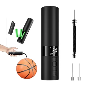 Mini ABS 2 in 1 Ball Air Pump Night Lighting 3 AA Battery Powered for Basketball Soccer Lightweight Portable Inflation Tool