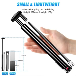 Mini Aluminum Bicycle Hand Pump Small Ball Pump with Presta Schrader Valve Essential Bicycle Tools