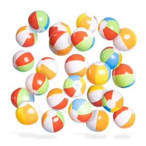 Mini Bulk Inflatable Rainbow Beach Balls PVC/TPU Material Promotional Toy for Beach Pool Hawaiian Summer Birthday Party