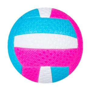 Mini PVC Pink and Blue Color Volleyball 2.5 mm Matt Woven Pattern Surface 5 Foam Size for Souvenir or Gift Present