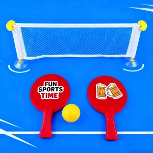 Mini Ping Pong Kit with Suction Cup Net Colorful Rackets & Ball Customization Ideal Sports Toy for Kid Entertainment & Exercise