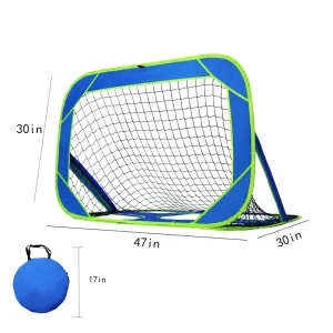 Mini Pop up Folding Portable Football Soccer Goals Twin Goal Football Door Frame Foldable Outdoor Easy to Carry