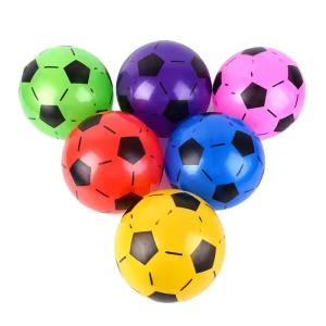 Mix Color PVC Material Kids Inflatable Football Ball Toy