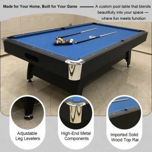 Modern 3 in 1 Professional Pool Table Factory Direct Sale Mini 9ft 8ft 7ft Indoor Outdoor Snooker Billiard Table Wool Leather