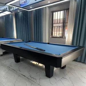 Modern Home Pool Table Grey Felt Indoor Billiard Table with Ball Return System