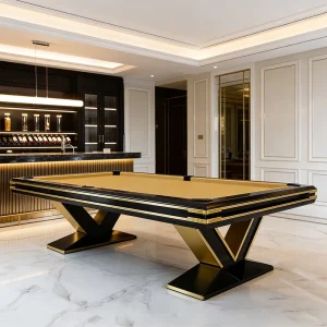Modern Luxury 7/8/9ft American 9 Ball Pool Table Customized V-Shape Solid Wood Legs Tournament Grade Real Leather Pockets