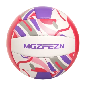 Multi Color Machine Stitched PVC Volleyball Official Size 5 Soft Foam Surface Recreation Ball Indoor Outdoor
