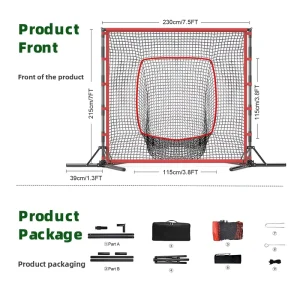Multi Functional Baseball and Softball Training Equipment Cross Border Batting and Throwing Practice Net