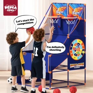 Multi Functional Sports Toy Set 3 in 1 Basketball Hoop Soccer Goal Dart Board Indoor Training Center for Kids