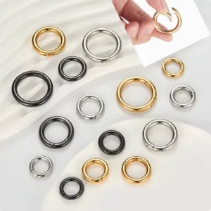 Multi Specification Stainless Steel Circle Buckle Luggage Spring Round Hiking Buckle Open Ring