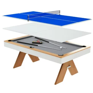 Multifunctional Pool Table Dining Table Ping Pong Table Modern Luxury Customizable Solid Wood & Slate Conference Table