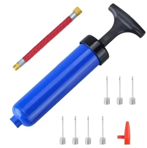 Multiple Function 8 Inch Portable Ball Pump Mini Hand Air Ball Pump with Needle for Soccer Football Yoga Ball
