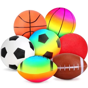 Multiple Rainbow PVC Inflatable Rubber Ball Indoor Outdoor Playground Bouncing Ball Sports Soft Toy Child Educational Gift Logo