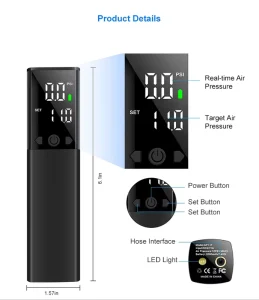 NEWO AP1 P Cordless Ball Pump with Gauge & Needle Electric Air Inflator for All Sports Balls Basketball Soccer Volleyball