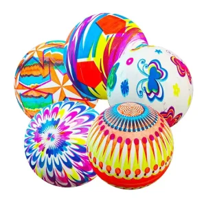 Neon PVC Kids Inflatable Beach Play Ball Mixed Pattern