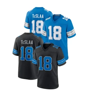 New American Football Jerseys 18 Isaac TeSlaa Game Player Jersey High-quality Embroidered Stitched Rugby Jersey