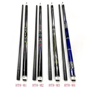 New Arrival Carbon Fiber 58 Inches 1/2 Billiard Pool Cue With 12.5mm Cue Tip